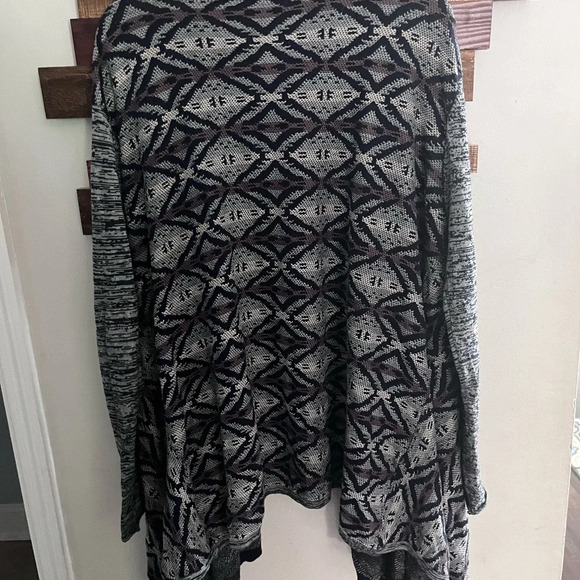 Umgee Trendy Cardigan Outerwear Sweater Navy Blue & Grey 1XL - Picture 3 of 7
